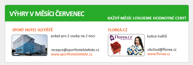 VÝHRY V MĚSÍCI ČERVENEC